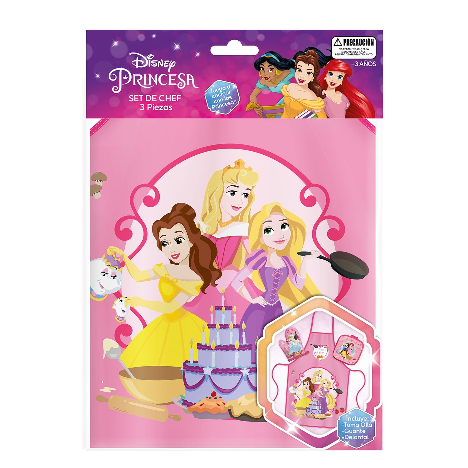 Princesas - Set Chef 3 Piezas