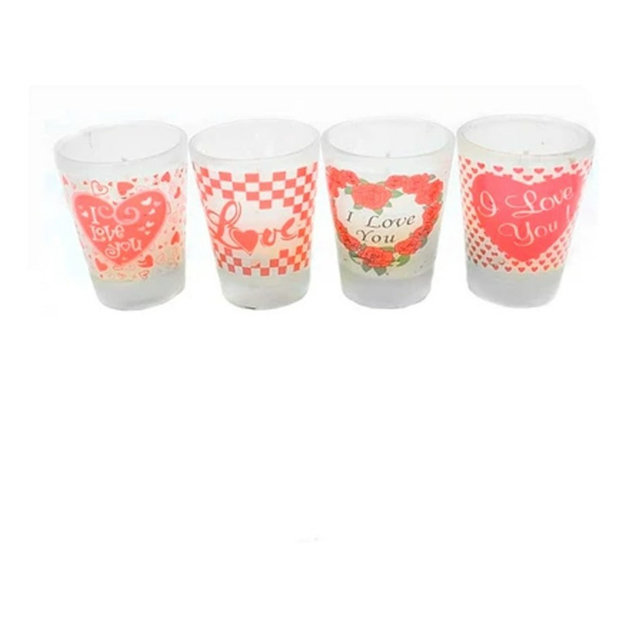 Genérico - Caja De Velas Con Vaso De Vidrio 3.5x5x6cm 12pcs