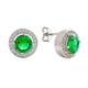 thumbnail image 1 of Aretes tipo pasador Halo blanco/verde Juliet de Elegant Confetti, 1 of 10