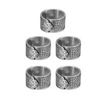 Magideal - Protector De Dedos Anillo De Dedal Antiguo Trabajo Manual Agujas De Dedal Artesanía Hogar Diy Accesorios De Costura Herramientas - Anillo Protector