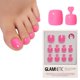 thumbnail image 1 of Kit Glamnetic de 32 piezas de uñas postizas brillantes color fucsia para pies, 1 of 9