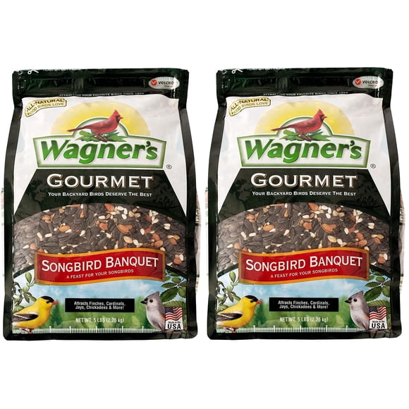Wild Bird Food Wagner's Songbird Banquet, paquete de 2 unidades, 4,54 kg