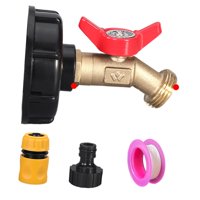 Ioensy - Ibc Tote Accesorios Práctico 60 Mm Versátil 275 330 Galones Adaptador De Tanque De Agua 5 Piezas