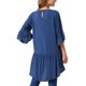 thumbnail image 3 of INSPIRE CHIC Blusa Asimétrica Casual de Mujer con Mangas 3/4 Acampanadas, Cuello Redondo, Espalda con Abertura y Dobladillo con Volantes S Azul Oscuro, 3 of 6