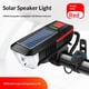 thumbnail image 2 of Faro de cuerno de bicicleta Solar / USB de carga doble cuerno de bicicleta luz de alto brillo faro de bicicleta impermeable cuerno de bicicleta luz ideal para montaña y carretera conducción, 2 of 3