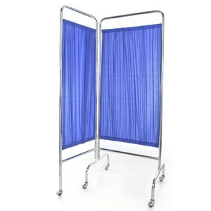 Glomed - Biombo Separador 2 Cuerpos Acero Inoxidable - Azul Azul