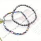 thumbnail image 1 of 2pcs Magnetic Bead Anklet Bracelet for Weight Loss, Stress Relief, and Arthritis Therapy - Black Stone Design, 1 of 5