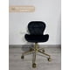 thumbnail image 2 of Silla de Escritorio Negra Giratoria Ajustable Tapizada en Felpa con Base Dorada, 2 of 3
