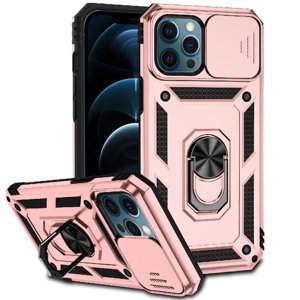 Estuche Gangxun Para Iphone 12 Pro Max, Soporte Giratorio 360°, Estilo Mecánico Y Magnético