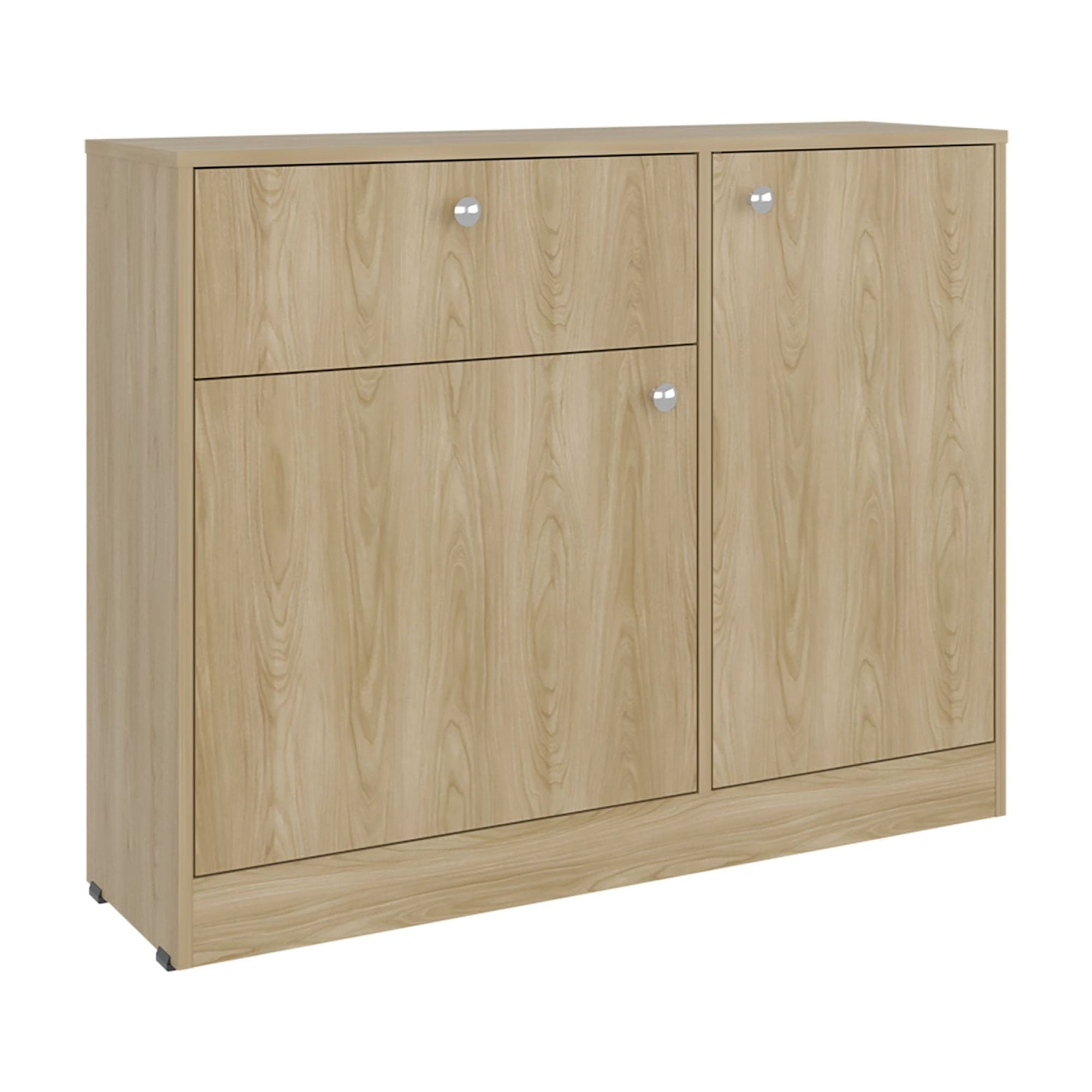 Fmfurniture - Comoda 2 Puertas 80x100x30,2 Cm Café Claro