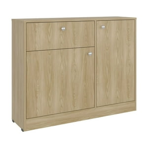 Fmfurniture - Comoda 2 Puertas 80X100X30,2 Cm Café Claro