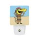 thumbnail image 1 of Wally Gator Luz nocturna LED con sensor de anochecer a amanecer para dormitorio, baño, pasillo, escaleras - Lámpara LED nocturna de enchufe, 0.5W - 1 pieza, 1 of 6