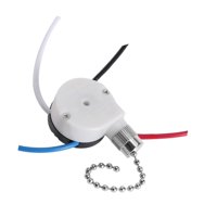 Magideal - Interruptor De Cadena De Tracción, 3 Velocidades, 4 Cables, Accesorios De Fácil Instalación Para Lámparas De Pared, Control De Luz De Pared Versátil, Plata
