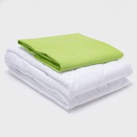 Arthome - Combo Sábana Verde + Cubrecolchón 1.5 Plazas