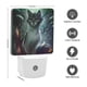 thumbnail image 2 of Gatos Guerreros Luz nocturna LED con sensor de anochecer a amanecer para dormitorio, baño, pasillo, escaleras - Lámpara LED nocturna de enchufe, 0.5W - 1 pieza, 2 of 6