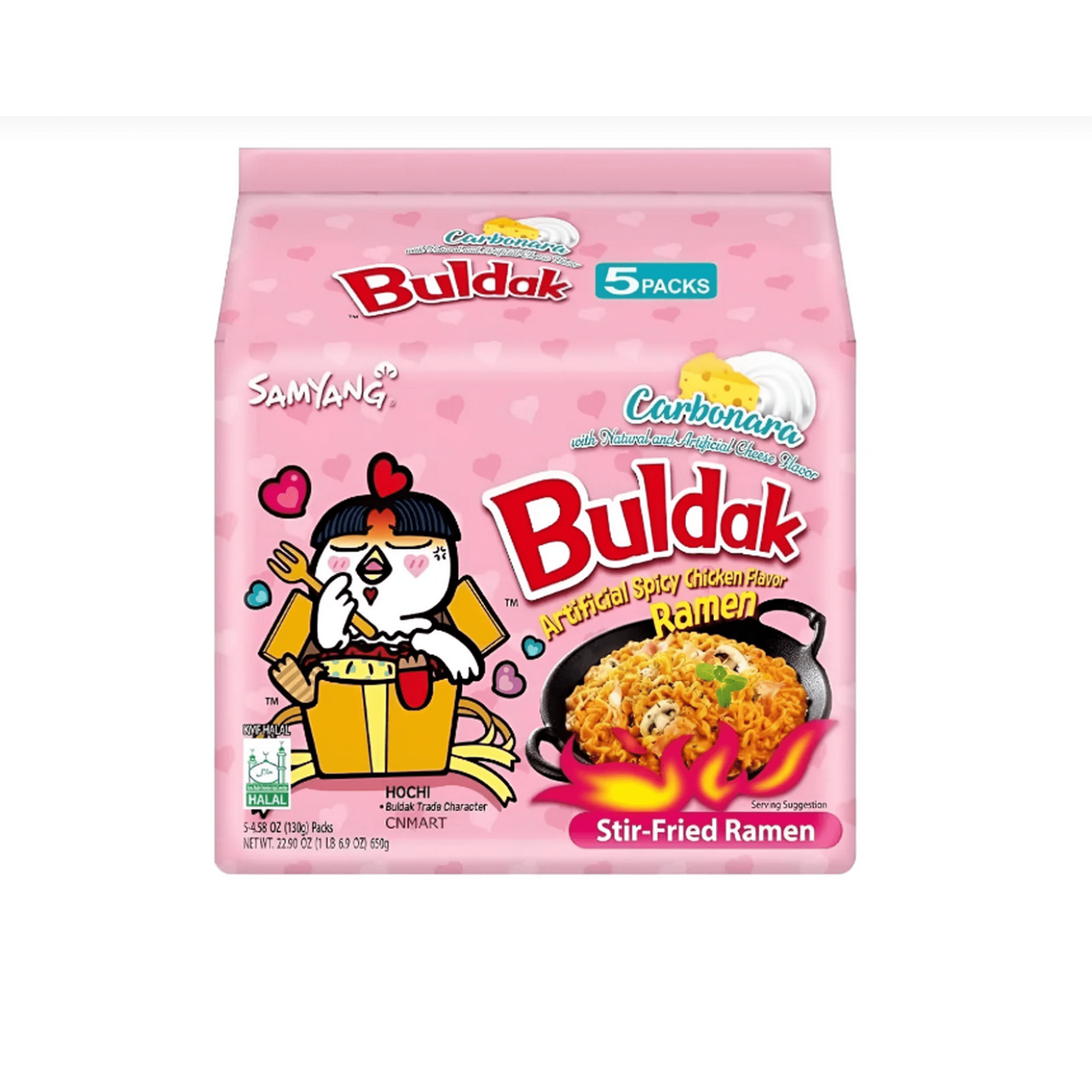 Buldak Samyang - Pack 5 Ramen Buldak Carbonara 130 C/u Korea