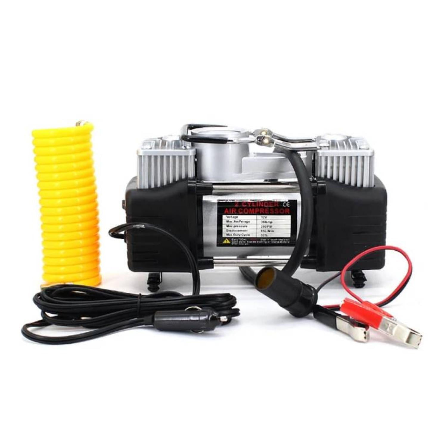 Totalclick - Compresor De Aire Portatil Doble Piston 12v 150psi Rapido