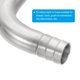 thumbnail image 4 of Uxcell 5/8in Accesorio de Manguera Sanitaria, Codo de 90 Grados Accesorio de Tubería Barbed de Acero Inoxidable 304 para Equipos de Procesamiento de Alimentos de Cervecería y Bodega, 4 of 6