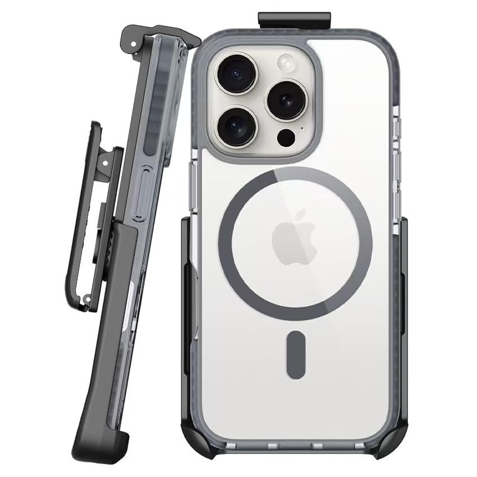 Beltron - Funda Transparente Para Iphone 16 Pro Con Clip Giratorio Para Cinturón