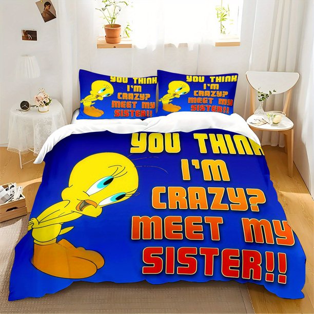 3pcs Bedding set Bedding Cushion Cover Tweetybird Printed Pattern Bedding Set Super Soft And Comfortable Breathable Duvet Cover