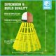 thumbnail image 4 of Paquete de 6/12/24 volantes de bádminton EAGLES de nylon color amarillo, 4 of 7