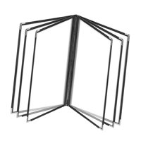 Magideal - Cubierta De Menú De Restaurante, Carpeta De Menú, Soportes De Tamaño De Letra Transparente, Soporte De Menú, Soportes De Libro De Menú Para Cafetería, 6 Página 12 Ver