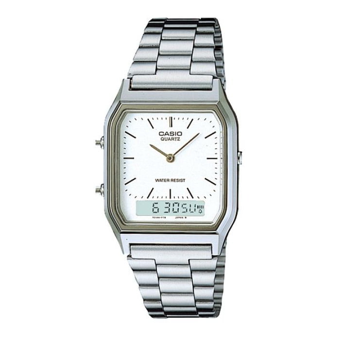 Reloj Analogo-digital Platado Casio Aq-230a-7d
