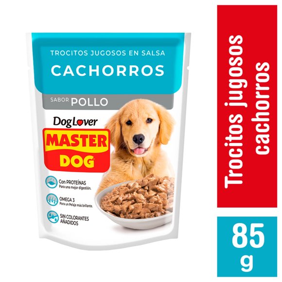 Alimento Húmedo Cachorro Trocitos Sabor Pollo Pouch, 85 g