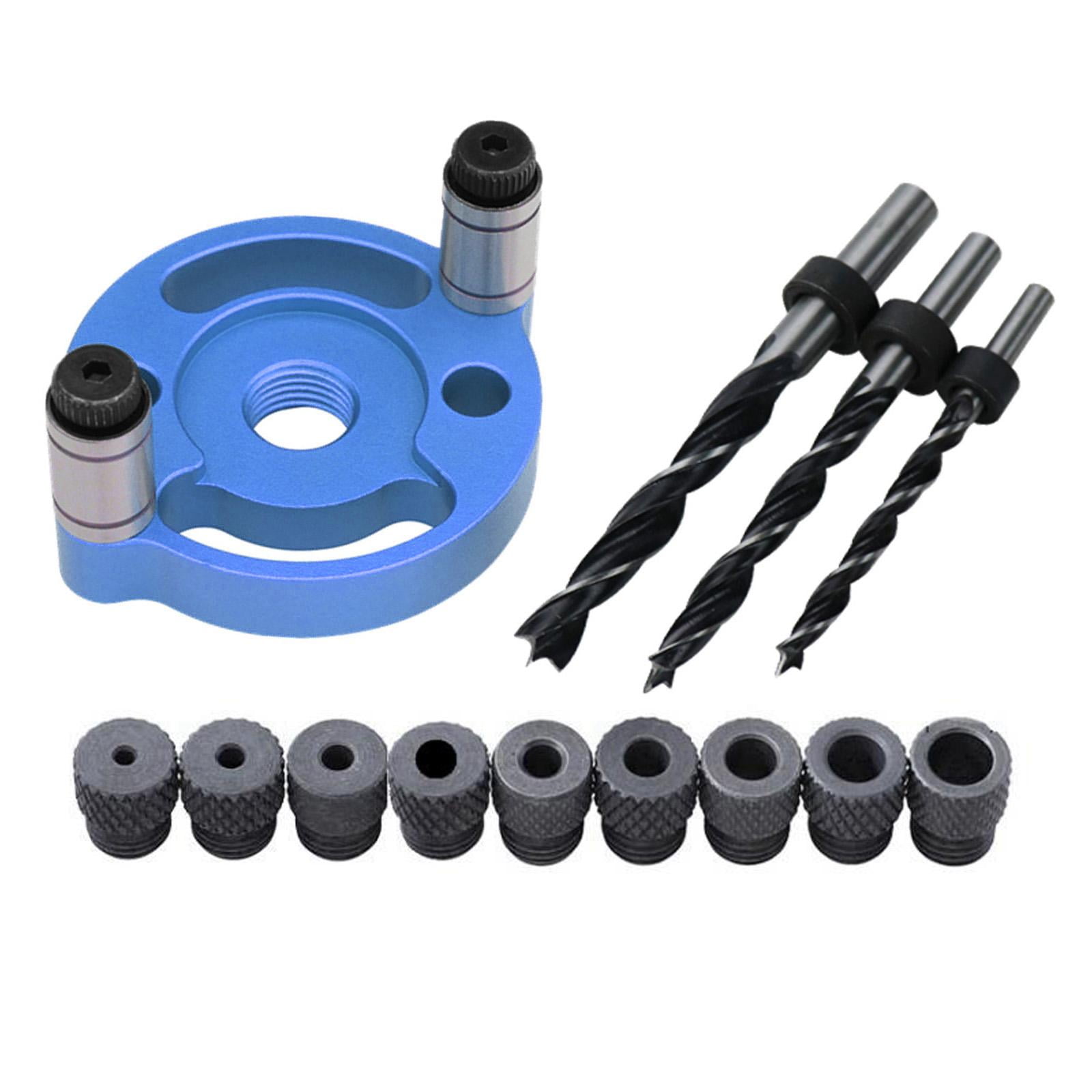 Magideal - Juego De Brocas Para Agujeros De Madera, Perforadora, Orificio De Bolsillo Vertical Para Carpintería Para Carpinteros , Azul