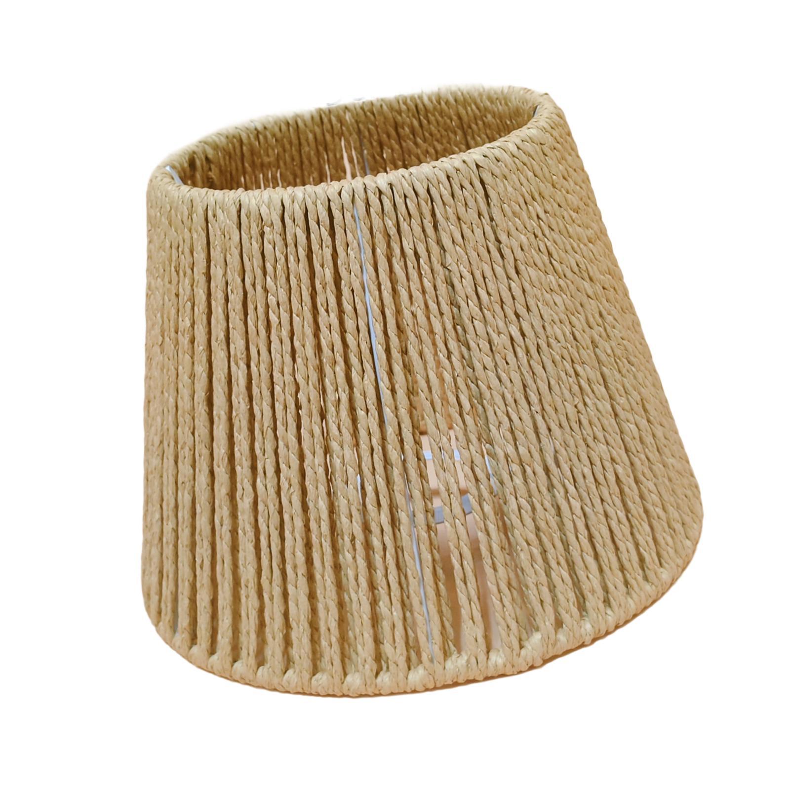 Ioensy - Sombra De Lámpara Tejida A Mano Tono De Luz Novedoso Para Sala De Descanso De Cocina Marrón Marrón