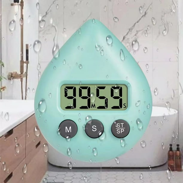 Temporizador impermeable Waterdrop, temporizador de ducha a prueba de salpicaduras, temporizador de baño con succión y sin perforaciones.