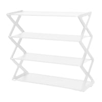 Magideal - Pastel De Almacenamiento De Zapateros Estantería De Ensamblaje Fácil Organizador De Calzado Liviano Soporte Para Dormitorio De Dormitorio Corredor De Blanco