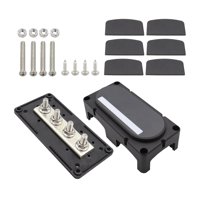 Ioensy - Bloque De Distribución De Energía De 4 Pernos Profesional Para Vehículos Marinos Rv M8 Negro