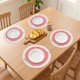 thumbnail image 3 of Juego de Manteles Rústicos de 6 Manteles para Decoración de Mesa de Comedor Interior Exterior Lavable con Ribete de Encaje Rojo de 15 pulgadas, 3 of 6