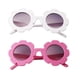 thumbnail image 2 of Gafas De Sol Redondas De 2 Piezas De Dibujos Animados Para Bebés Y Ni?os, Gafas De Plástico Para Ni?os Peque?os, Gafas Rosa + Blanco, 2 of 5