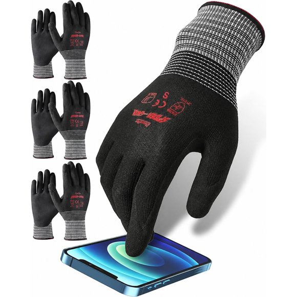 Guantes de trabajo Lipropp SPIDER-GRIP recubiertos, color negro