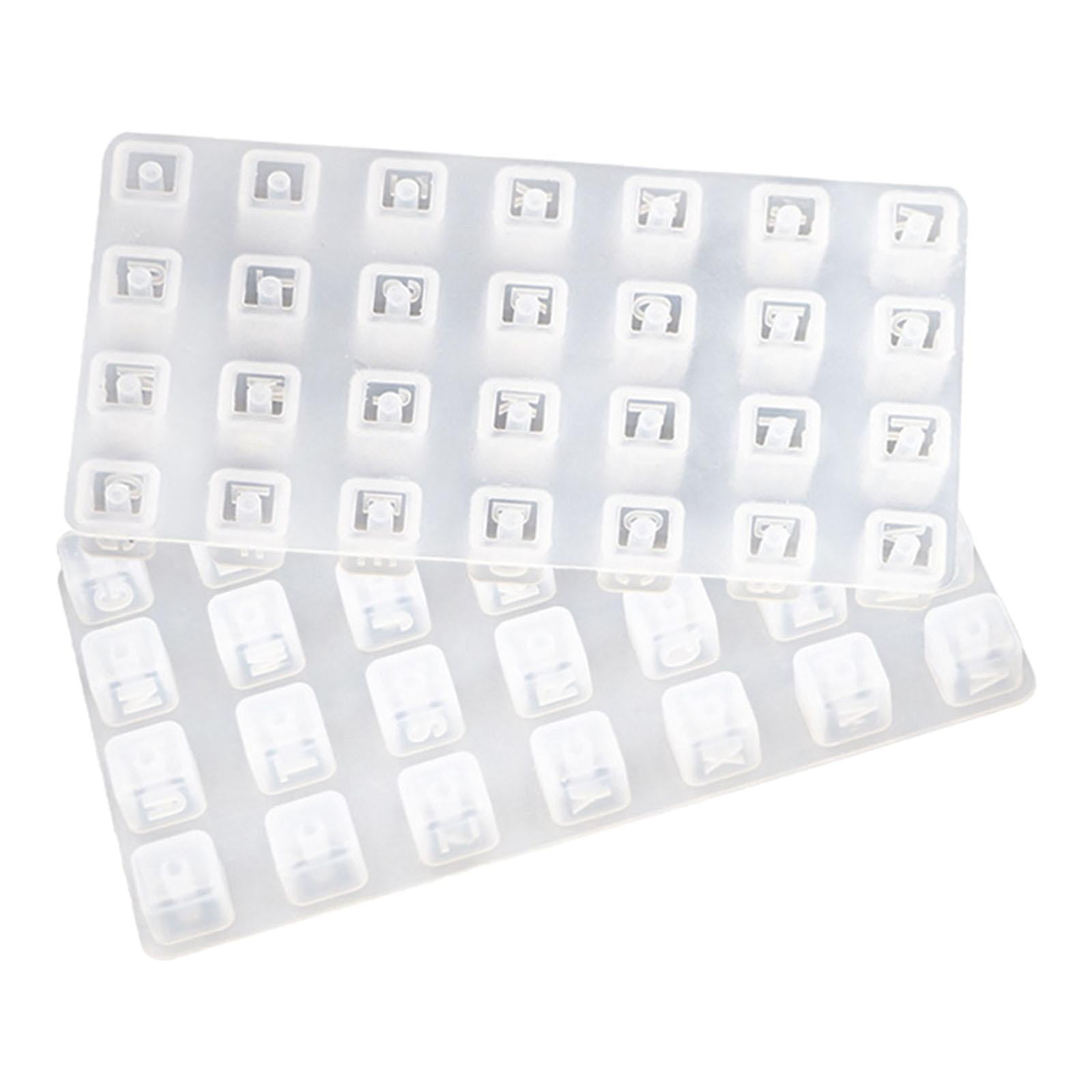 Bothyi - 2 Uds. Pulsera De Cuentas Cuadradas Con Letras, Collar De Arcilla Polimérica, Moldes De Silicona Diy