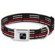 thumbnail image 1 of Collar para perro, bandera de línea roja fina con cierre de cinturón, color negro desgastado, 1 of 9