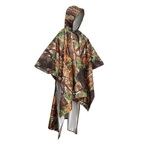 Ioensy - Poncho De Lluvia Abrigo Lona Reutilizable Refugio Ligero Para Adultos Unisex Al Aire Libre Marrón