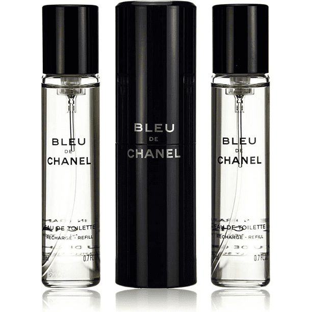 Bleu De Eau De Parfum Spray De Viaje Y Dos Recambios 3 X 0 7 Oz