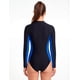 thumbnail image 2 of Traje de baño mujer deportivo manga larga cierre azul, 2 of 2