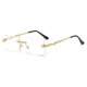thumbnail image 1 of Gafas de sol cuadradas sin marco con ribete metálico en forma de serpiente para hombres y mujeres, gafas de sol de moda para hombres y mujeres, 1 of 5