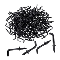 Magideal - 100 Mini Ganchos De Acero Al Carbono Con Forma De L Y Tornillos En Ángulo Recto Para Decoraciones Navideñas, Accesorios Multiusos, Ganchos Para M34 X 40 Mm