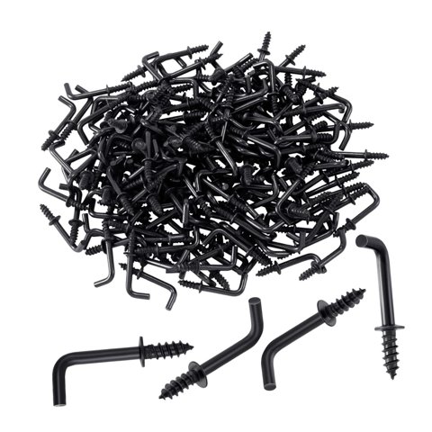 Magideal - 100 Mini Ganchos De Acero Al Carbono Con Forma De L Y Tornillos En Ángulo Recto Para Decoraciones Navideñas, Accesorios Multiusos, Ganchos Para M34 X 40 Mm