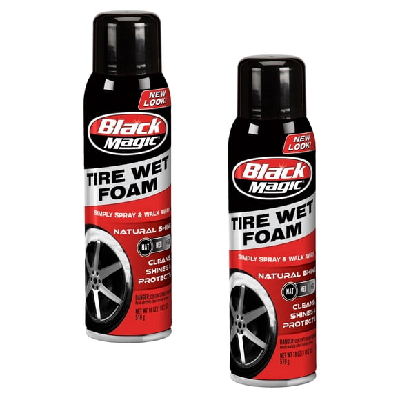 Espuma para llantas Tire Wet Black Magic 510 g, paquete de 2