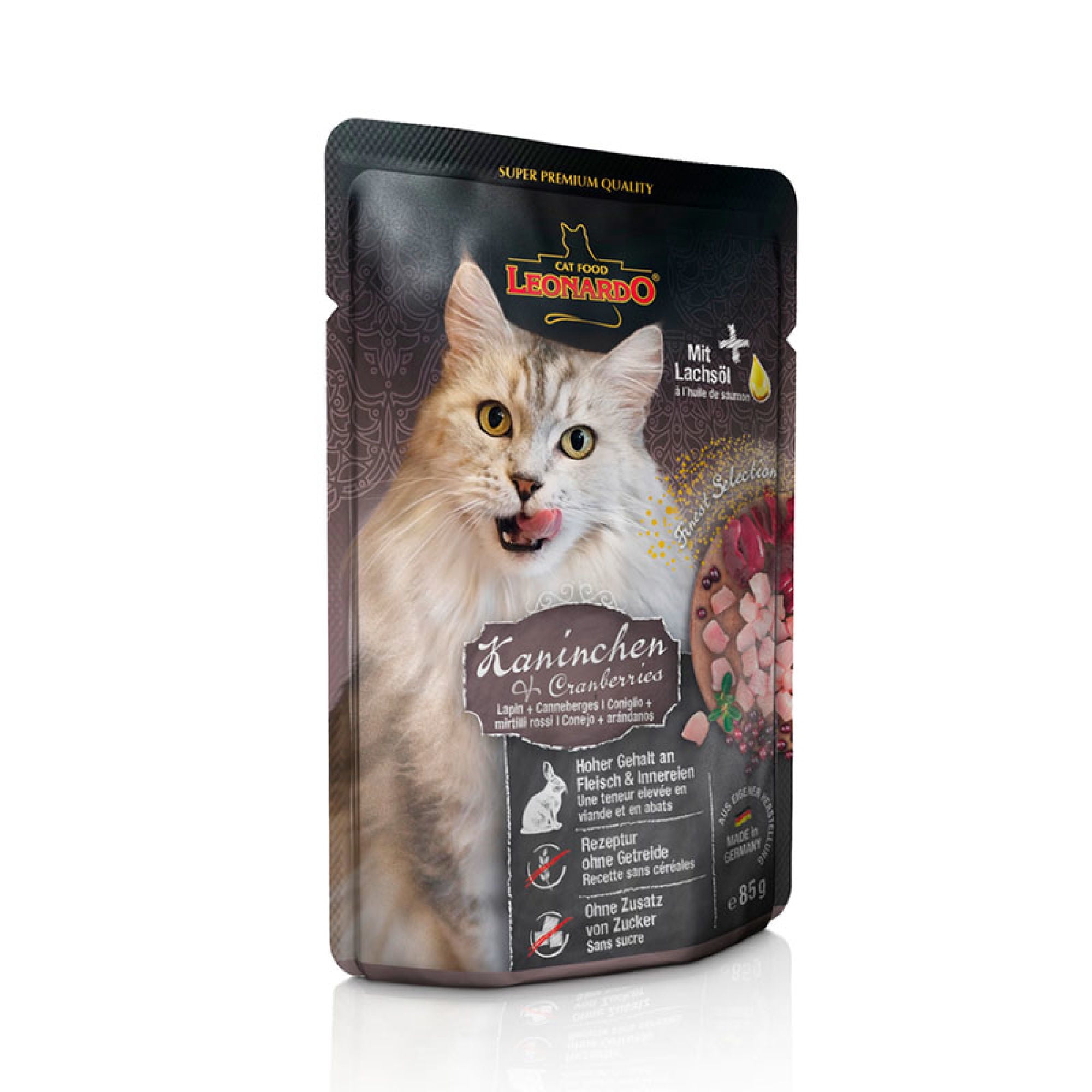 Display 16 unidades Alimento Super Premium Conejo y Arandano Conejo Gato 85gr