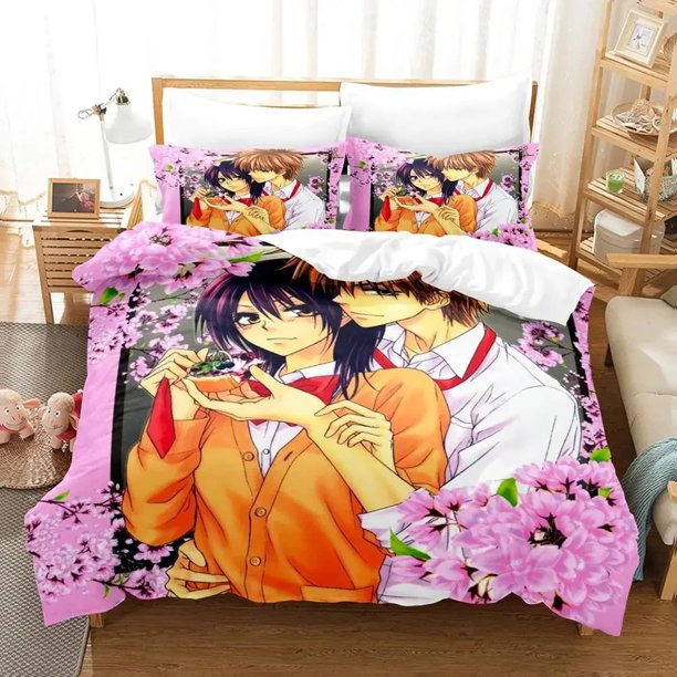 Anime Kaichou wa Maid-sama Usui Takumi Misaki Bedding Set Boys Girls Duvet Cover Pillowcase Bed Kids Adult