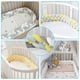 thumbnail image 2 of Almohada de cama trenzada de cuatro hebras con nudo largo tejido, bola kont, tira anticolisión para niños, 2 of 5