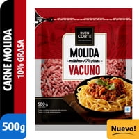 Carne De Vacuno Molida De 10% Grasa Congelada 500 G El Buen Corte