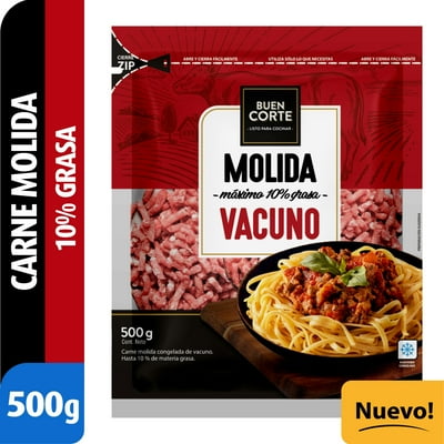 Carne De Vacuno Molida De 10% Grasa 500 G El Buen Corte